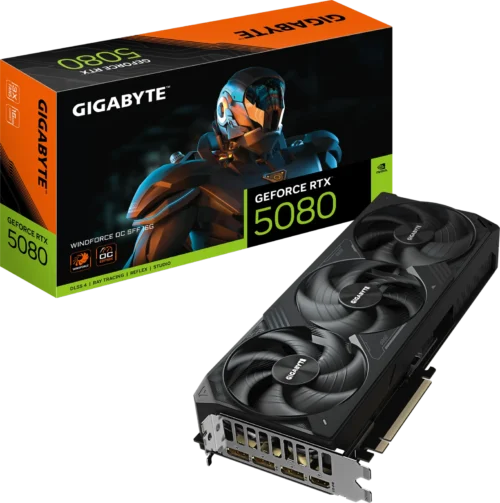 GIGABYTE GeForce RTX 5080 WINDFORCE OC SFF 16G with retail box