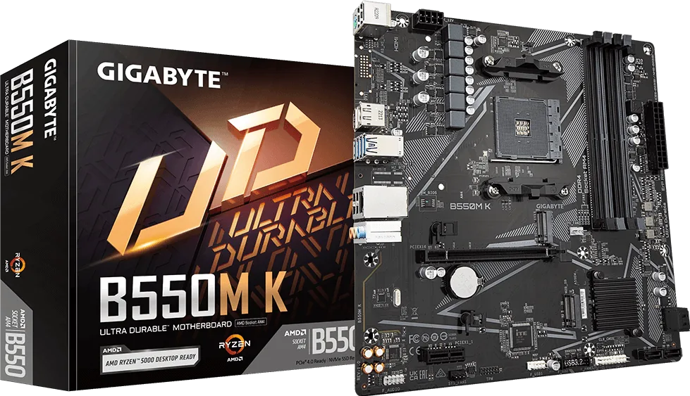 GIGABYTE B550M K Motherboard (Rev. 1.0) official product view 1