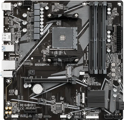 GIGABYTE B550M K Motherboard (Rev. 1.0) official product view 2