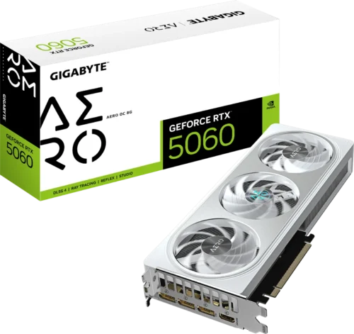 GIGABYTE GeForce RTX 5060 AERO OC 8G with retail box