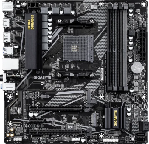 GIGABYTE B550M DS3H AC R2 motherboard front view