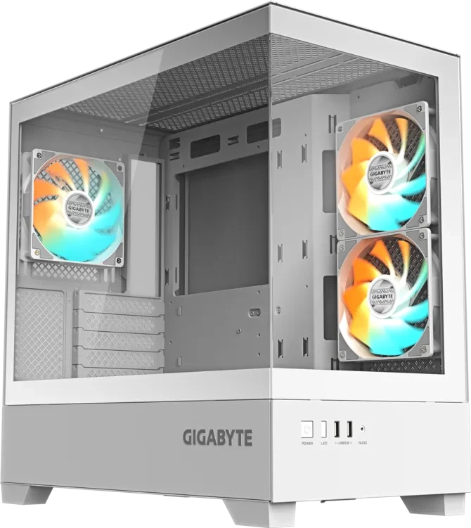 GIGABYTE C201 PANORAMIC ICE Micro-ATX Mid-Tower Case — manufacturer product image